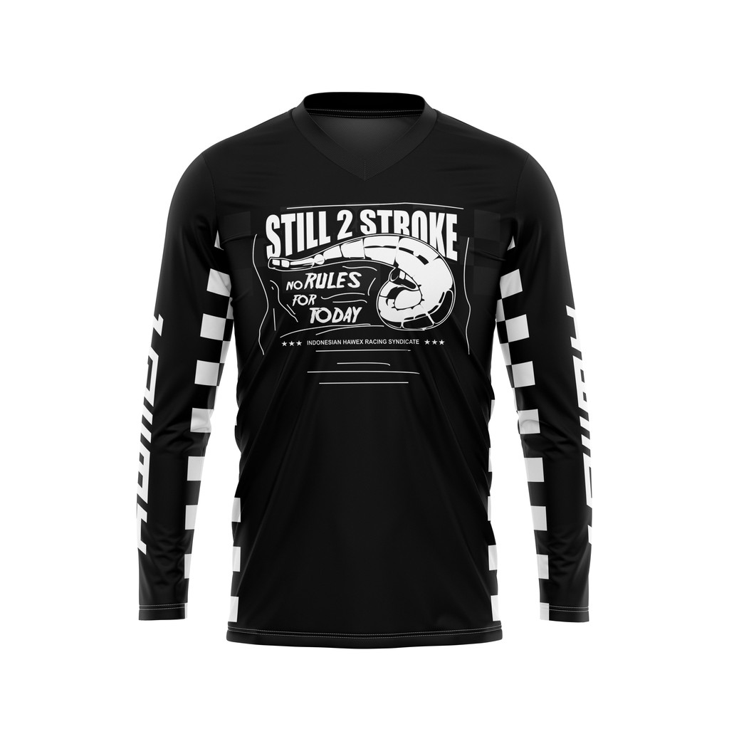 Jersey Trail Motocross, Jersey sepeda, Kaos jersey Motor, Kaos Trail Still 2 stroke