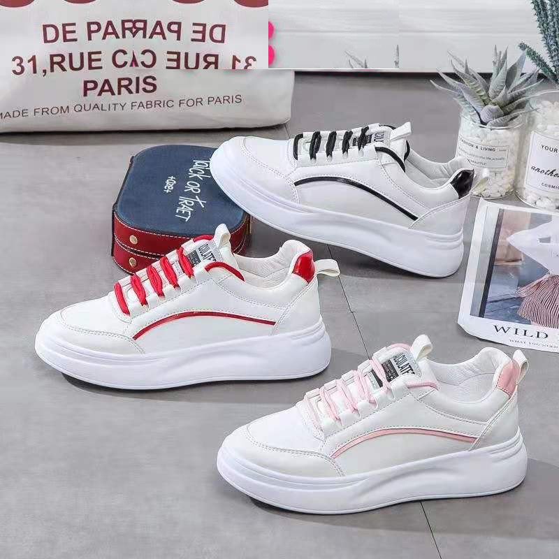 Sepatu Olahraga Wanita Putih 2021 Sepatu Sneakers Perempuan Korea sport running shoes lari