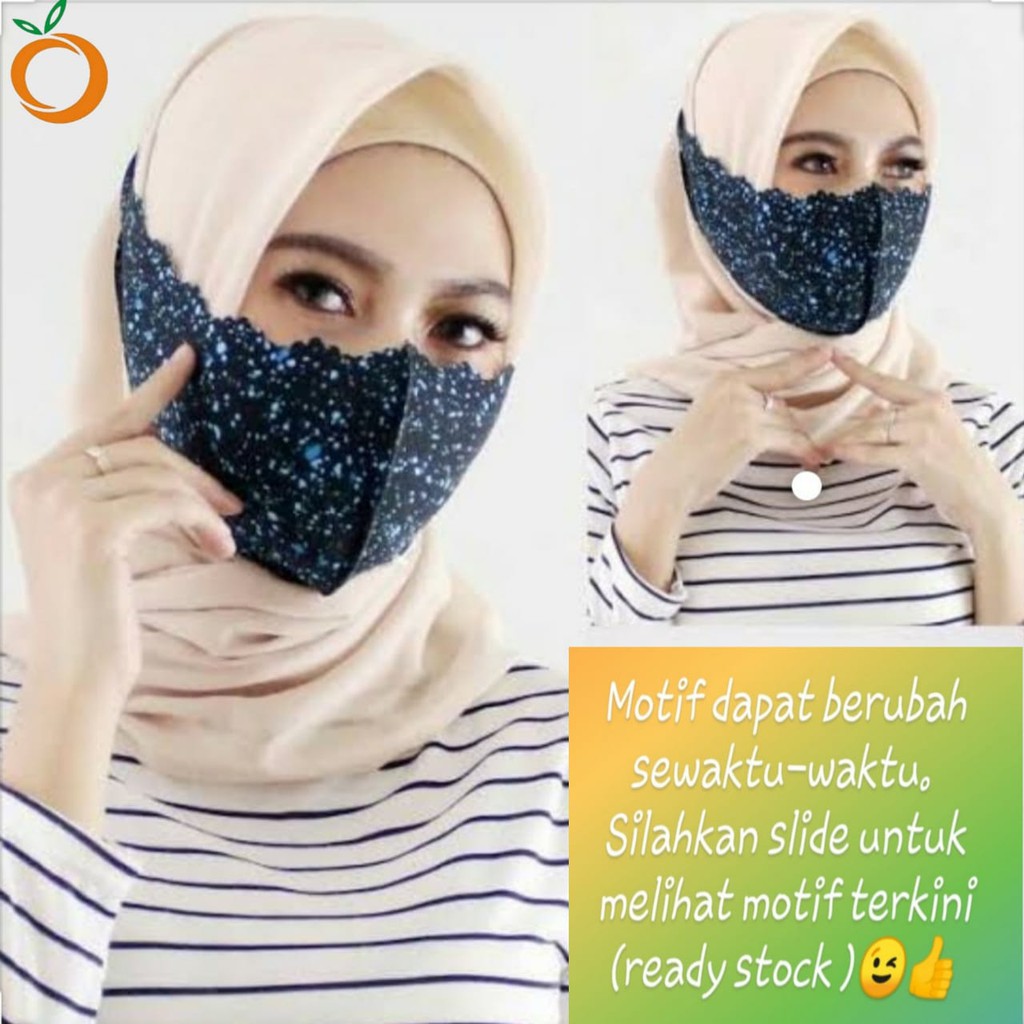  MASKER  HIJAB  HEADLOOP MOTIF  BAHAN SCUBA  TEBAL BISA DICUCI 