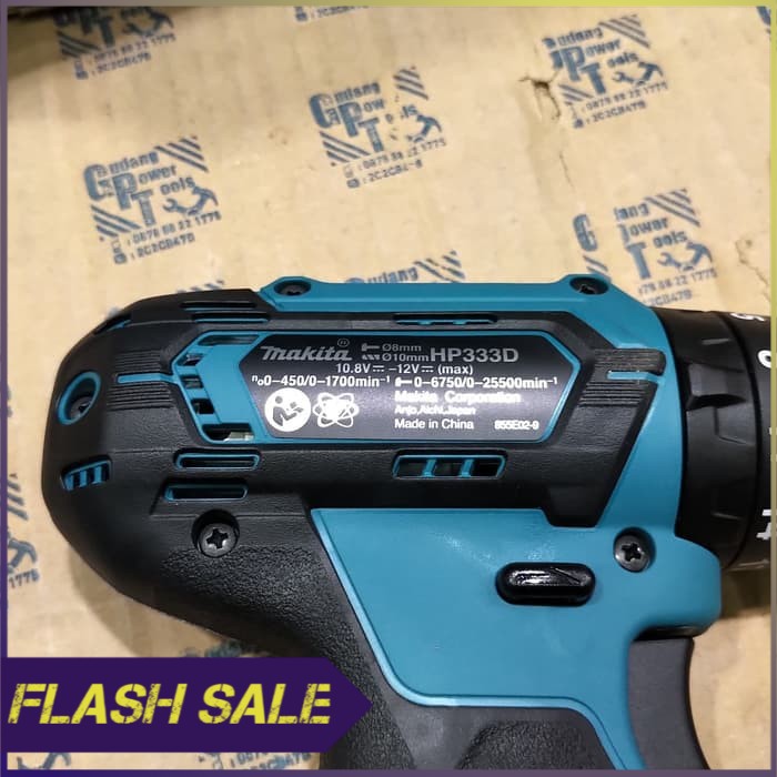 Mesin Bor Baterai Cordless Drill 12V Makita HP331 DWYE