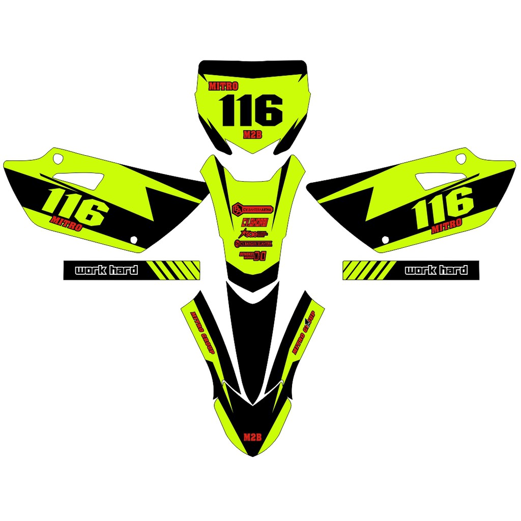 YZ STIKERCUSTOM FULL BODY DECAL STICKER STRIPING keren