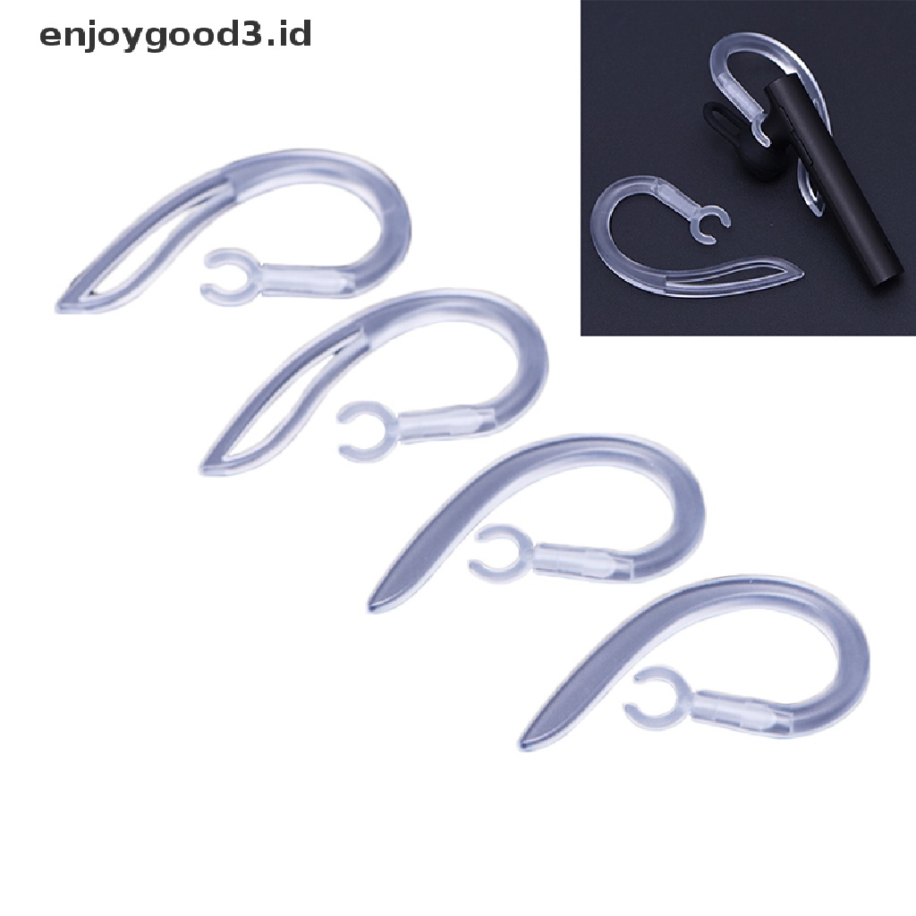 Klip Kait Earphone Bluetooth Bahan Silikon Transparan Ukuran 5 / 6 / 7 / 8 / 9 / 10mm