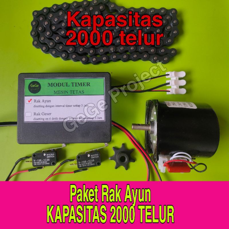 Paket Mesin Tetas Rak Ayun Kap. 2000 Telur