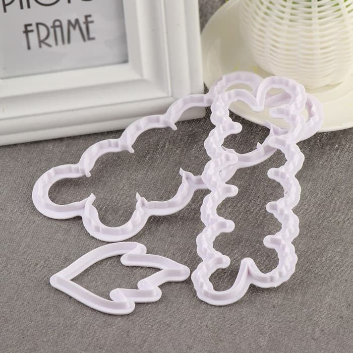 Fondant Cake Cutter - Cetakan Fondant Bunga Peony (3pcs)