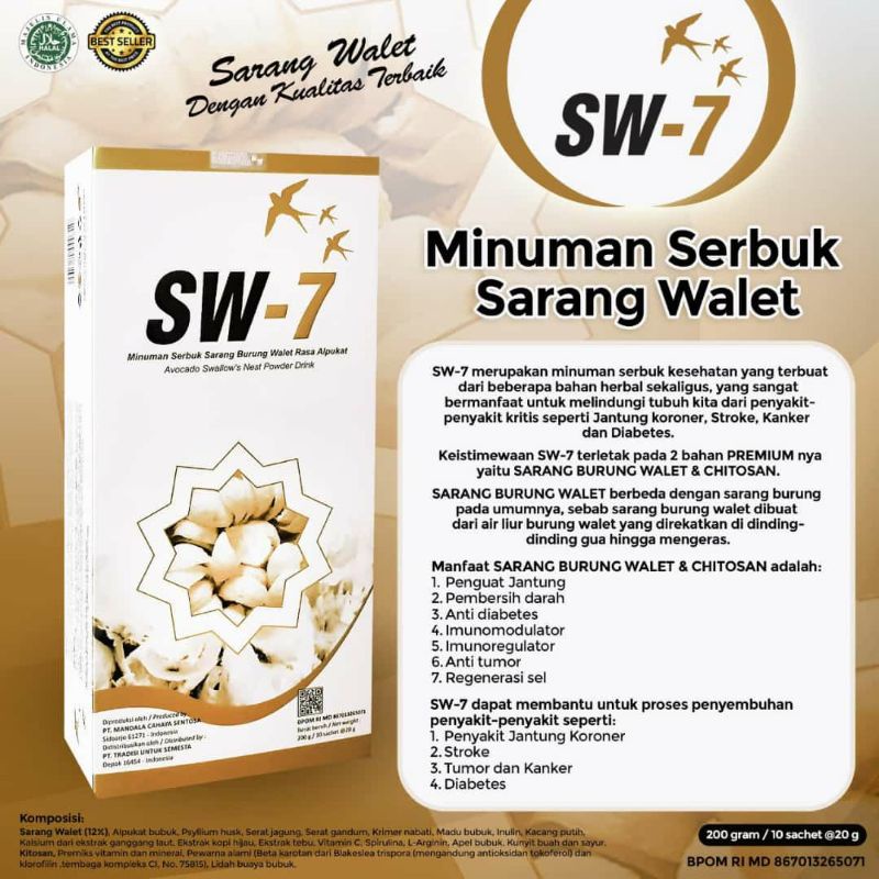 SW-7 MINUMAN SERBUK SARANG WALET 100 % ORIGINAL