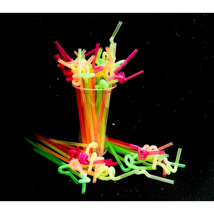 

sedotan plastik funky / spiral / ulir @50pcs tokomaju1625