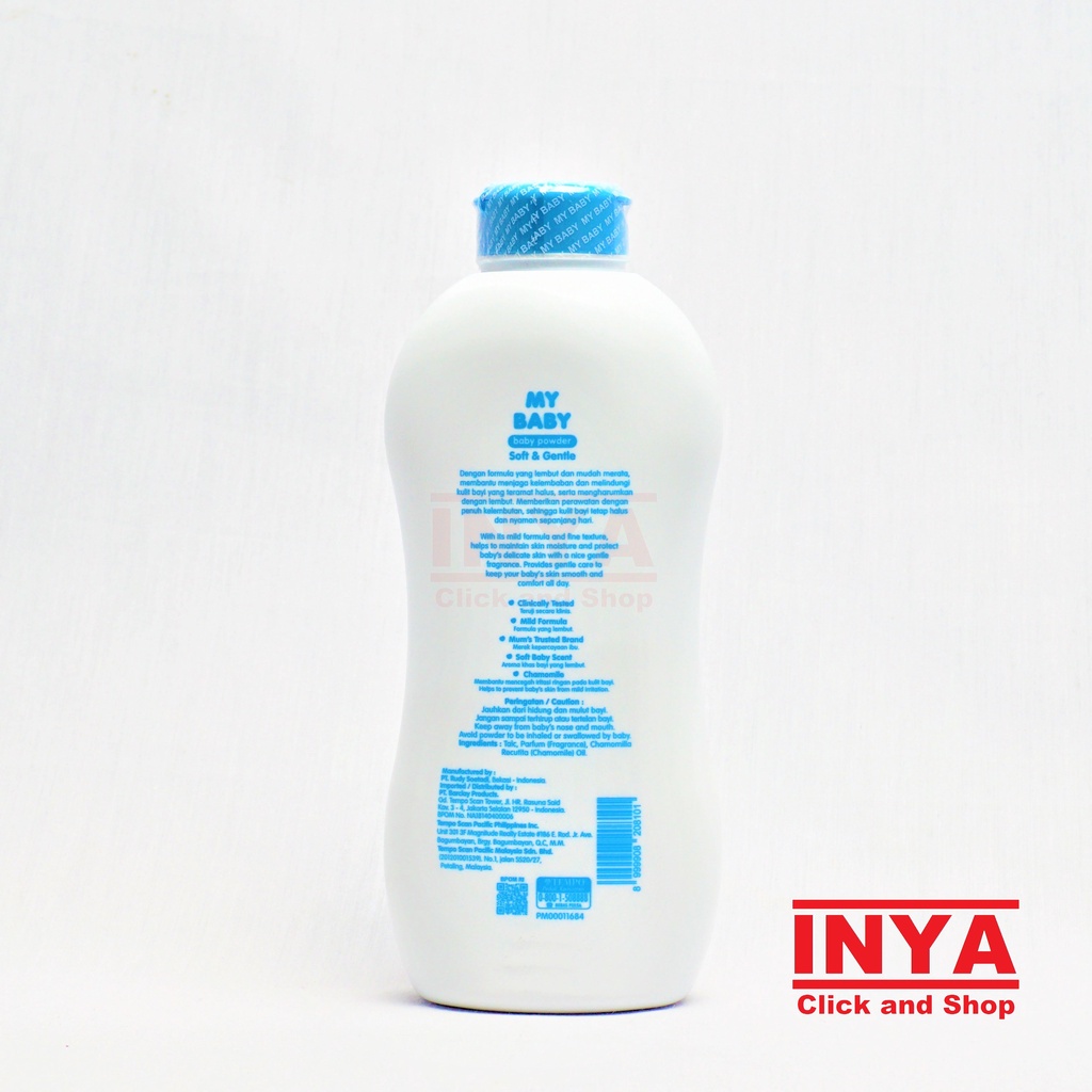 MY BABY SOFT AND GENTLE BABY POWDER 100gr - Bedak Bayi