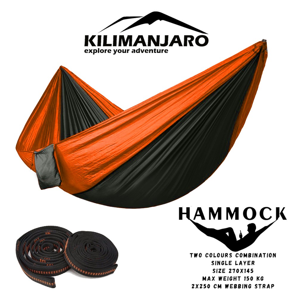Hammock camping ayunan kombinasi 2 warna Kilimanjaro Hammock Outdoor