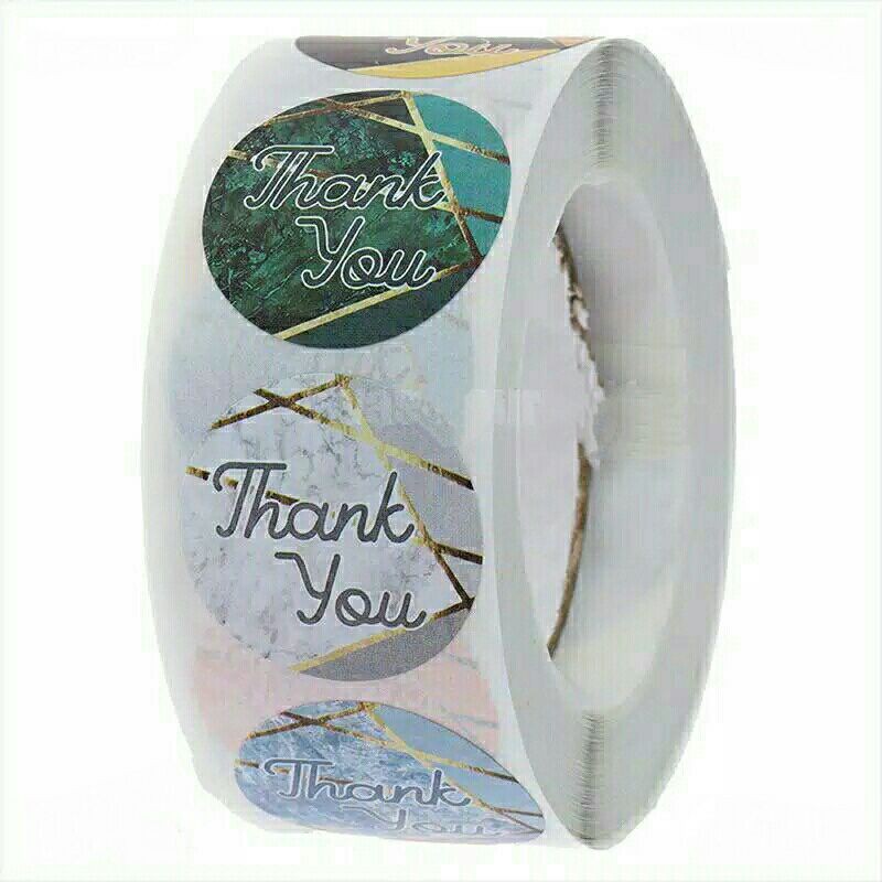 

Stiker Ucapan Terima Kasih Sticker Thank You Label Bulat Murah 100pcs