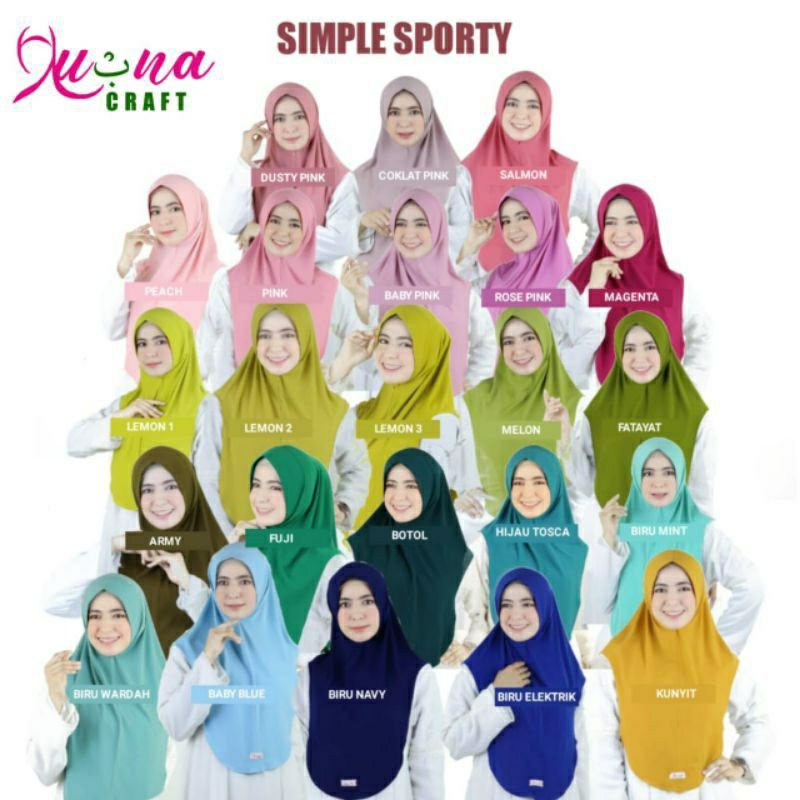 Hijab instan jersey premium by Lubna craft / jilbab original terlaris