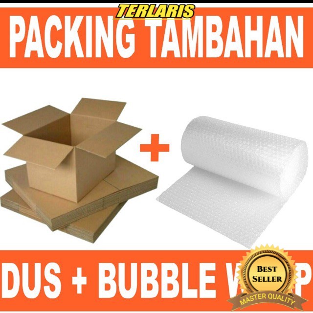 PACKINGAN TAMBAHAN DUS /BUBBLE WRAP MENGHINDARI BARANG RUSAK / PECAH