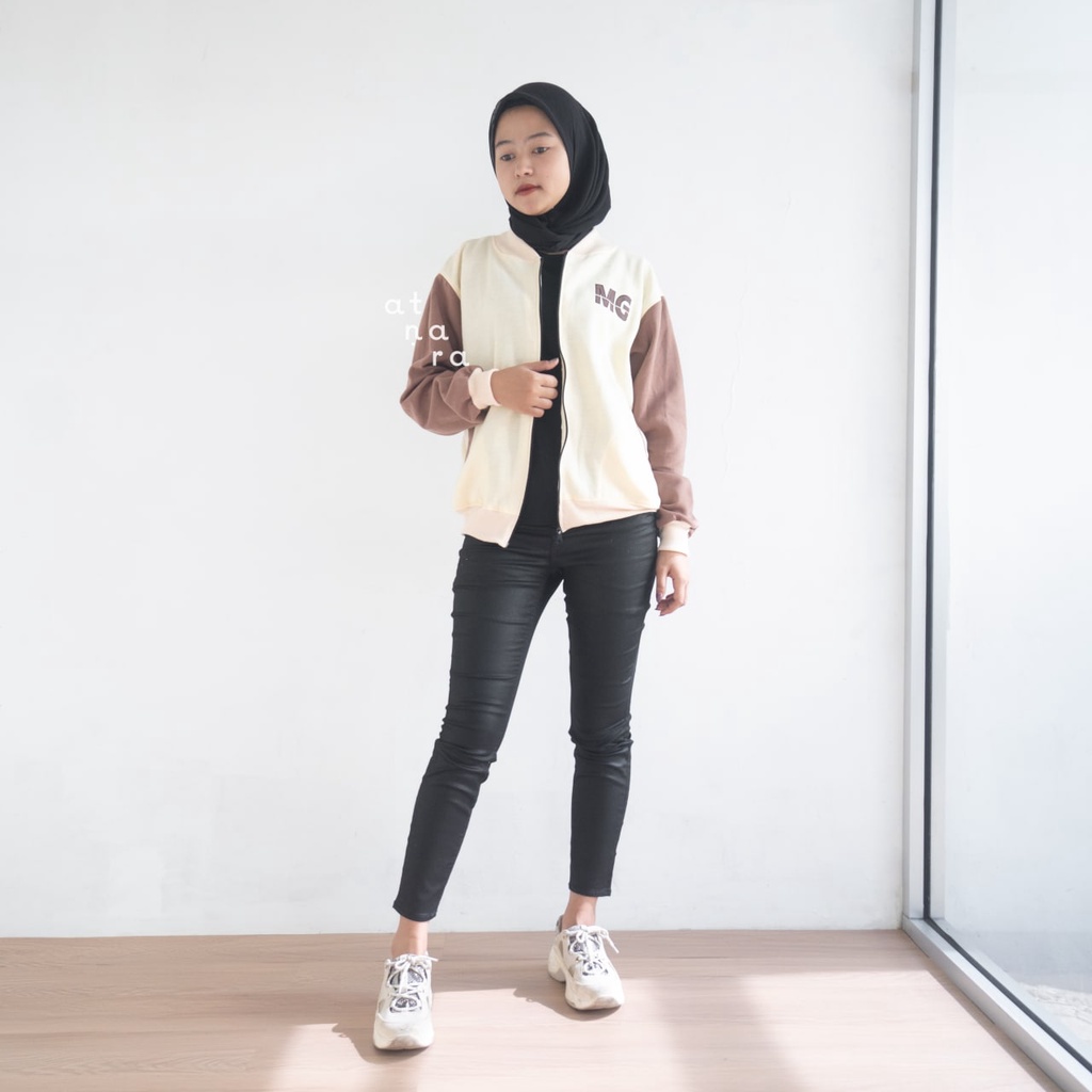 Nara Grosir - MG Baseball Jaket l Jaket Varsity Wanita