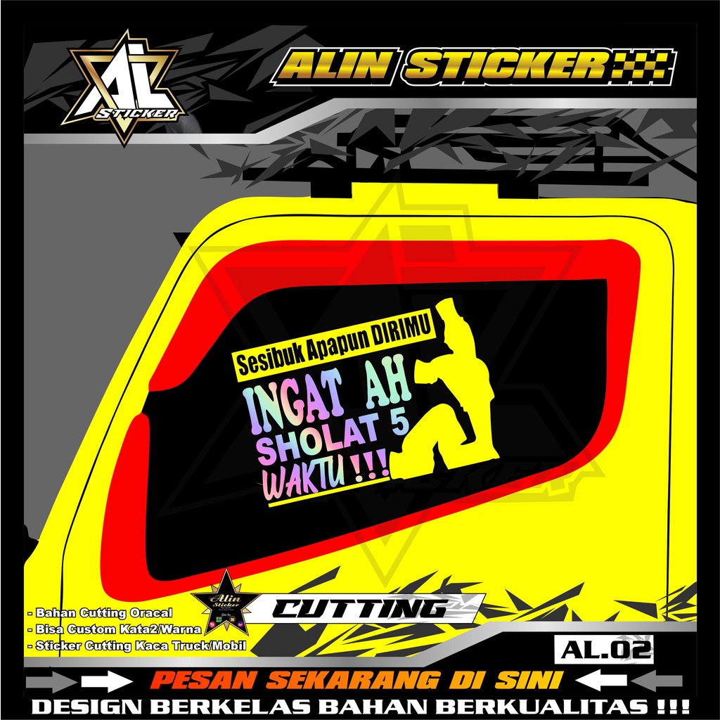 AL02 Sticker skotlet cutting truk canter  L300  Kaca Mobil Truk