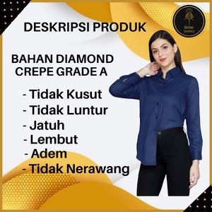 kemeja wanita casual blouse wanita korean style oversize polos lengan panjang terbaru kekinian SS04-5