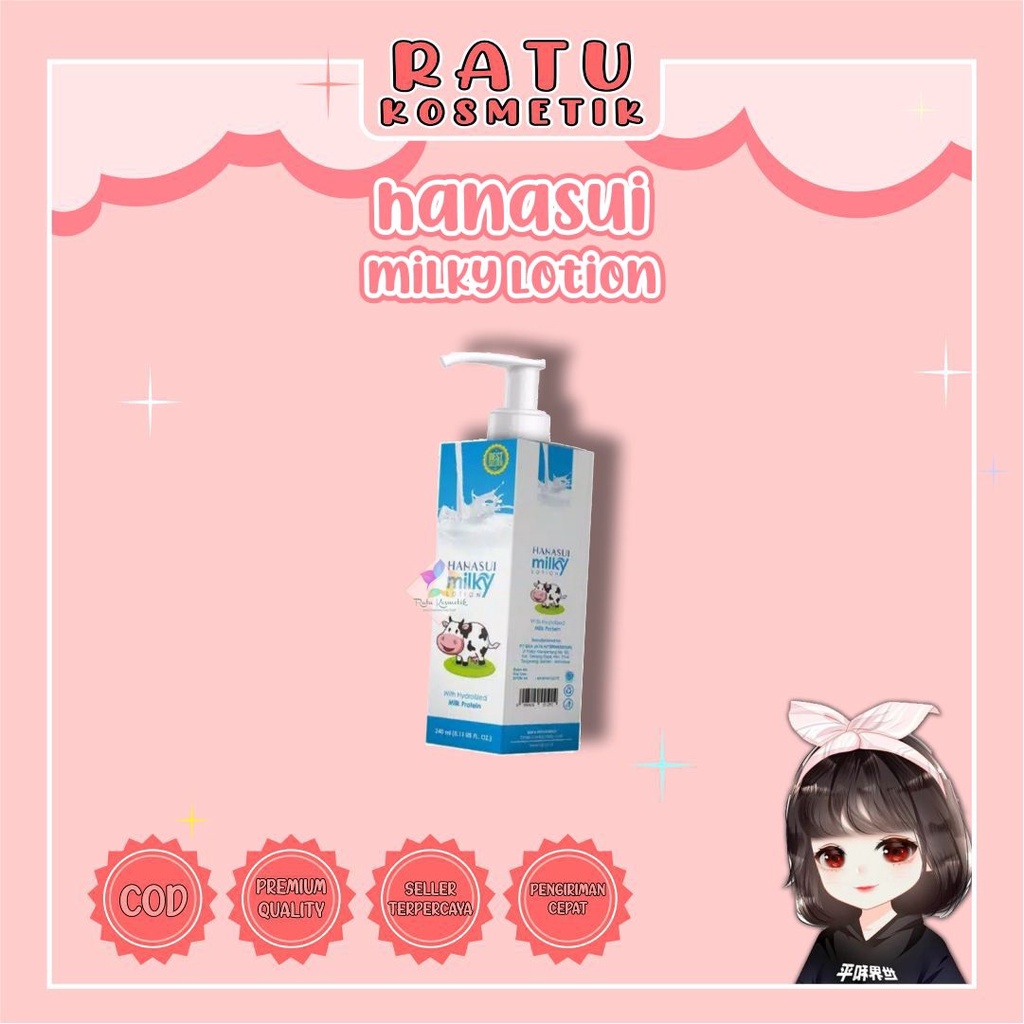 ❤ RATU ❤ Hanasui Hand Body Lotion Milky | Lotion Susu Hanasui (✔️BPOM)