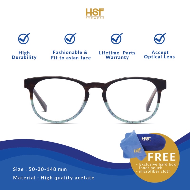 Kacamata Pria dan Wanita HSF Eyewear Hideki Green Gradation