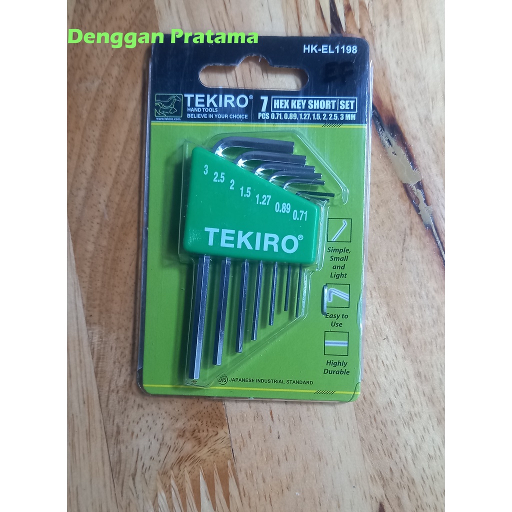 Kunci L Set Elektronik Tekiro/Kunci L 7 Pcs