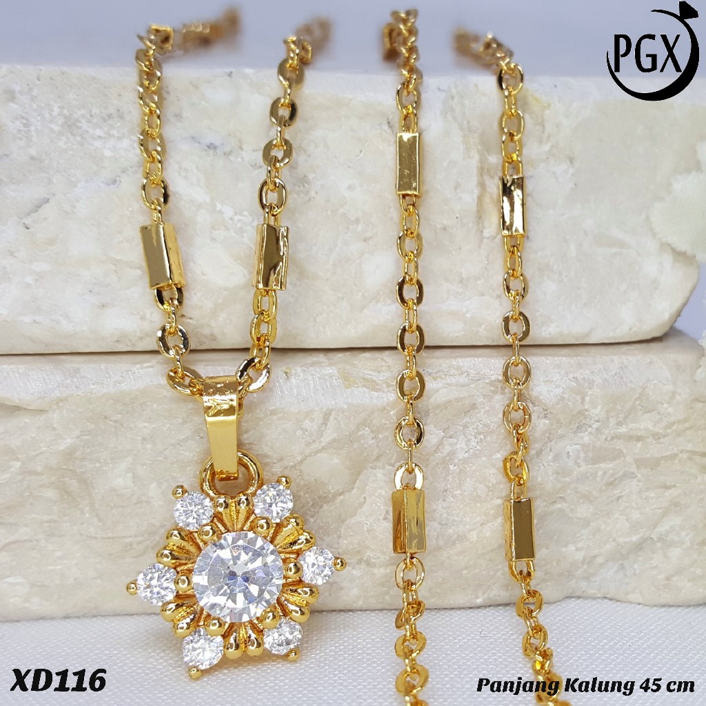 PGX Kalung Wanita Xuping Perhiasan Lapis Emas Aksesoris Fashion Premium - XD116