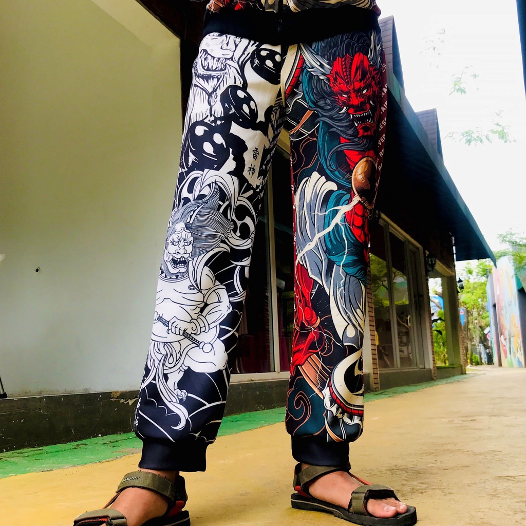 Jogger Raijin Japan God Fullprint Anime Manga Premium Unisex Adidaspoly