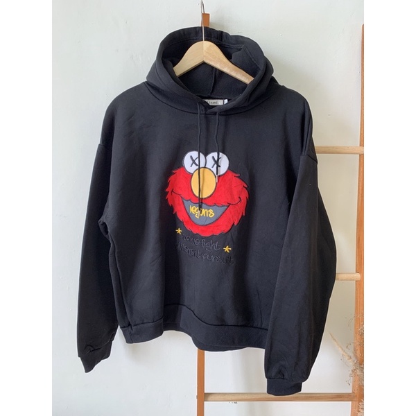 sweater hoodie character elmo black