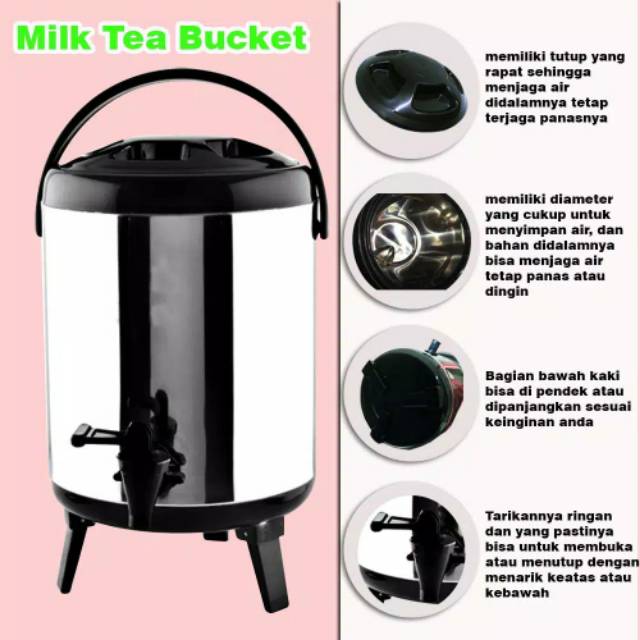 Drink jar Milk Tea bucket Ukuran 12 liter