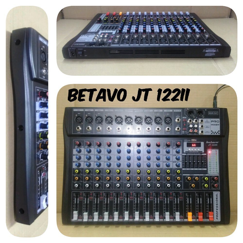 MIXER AUDIO 12 CHANNEL BETAVO JT 122II PROFESIONAL STEREO MIXING