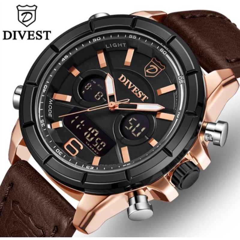 DIVEST Jam Tangan Pria Merek Mewah Tahan Air Olahraga Kuarsa Untuk Arloji Terbaik