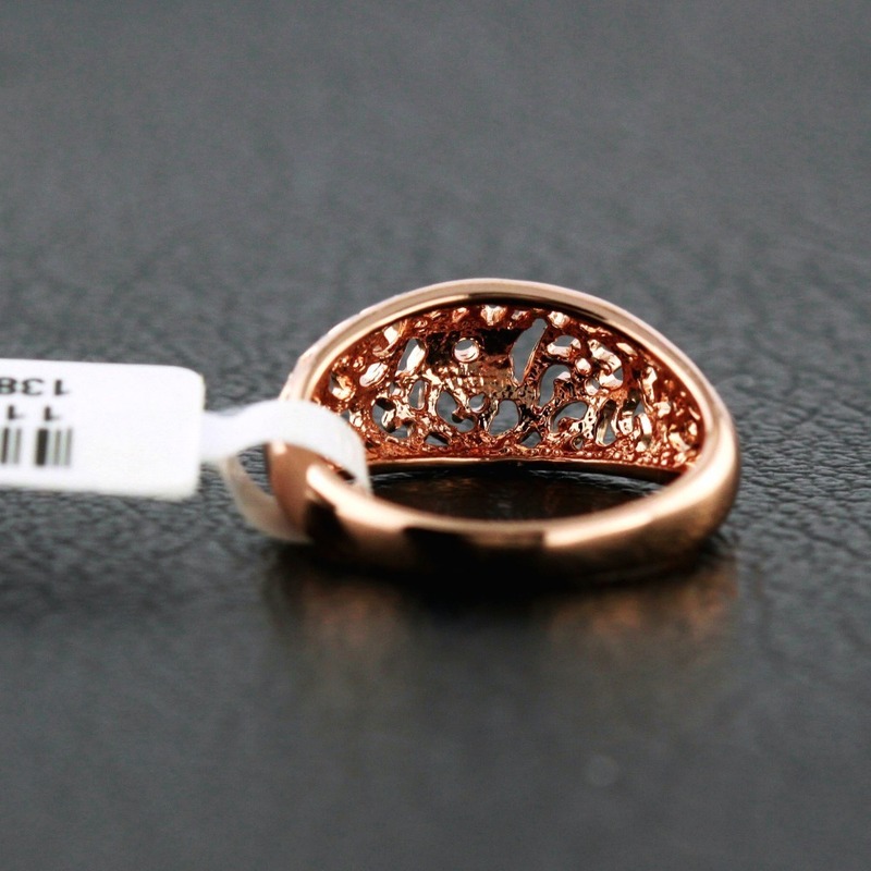 Cincin Model Hollow Warna Rose Gold Untuk Wanita