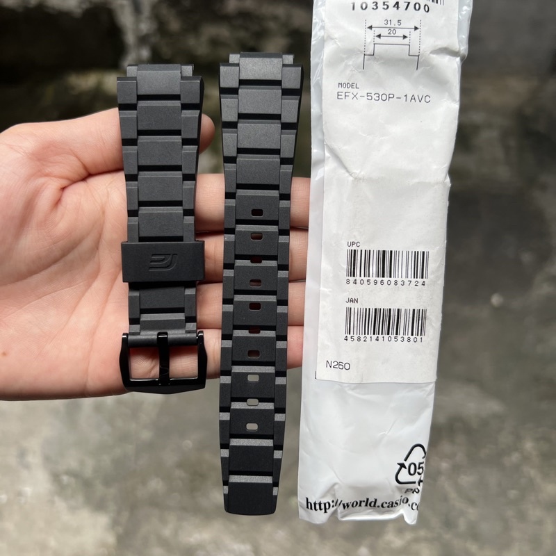 Strap tali jam tangan casio original EFX-530P 1A band EFX 530P