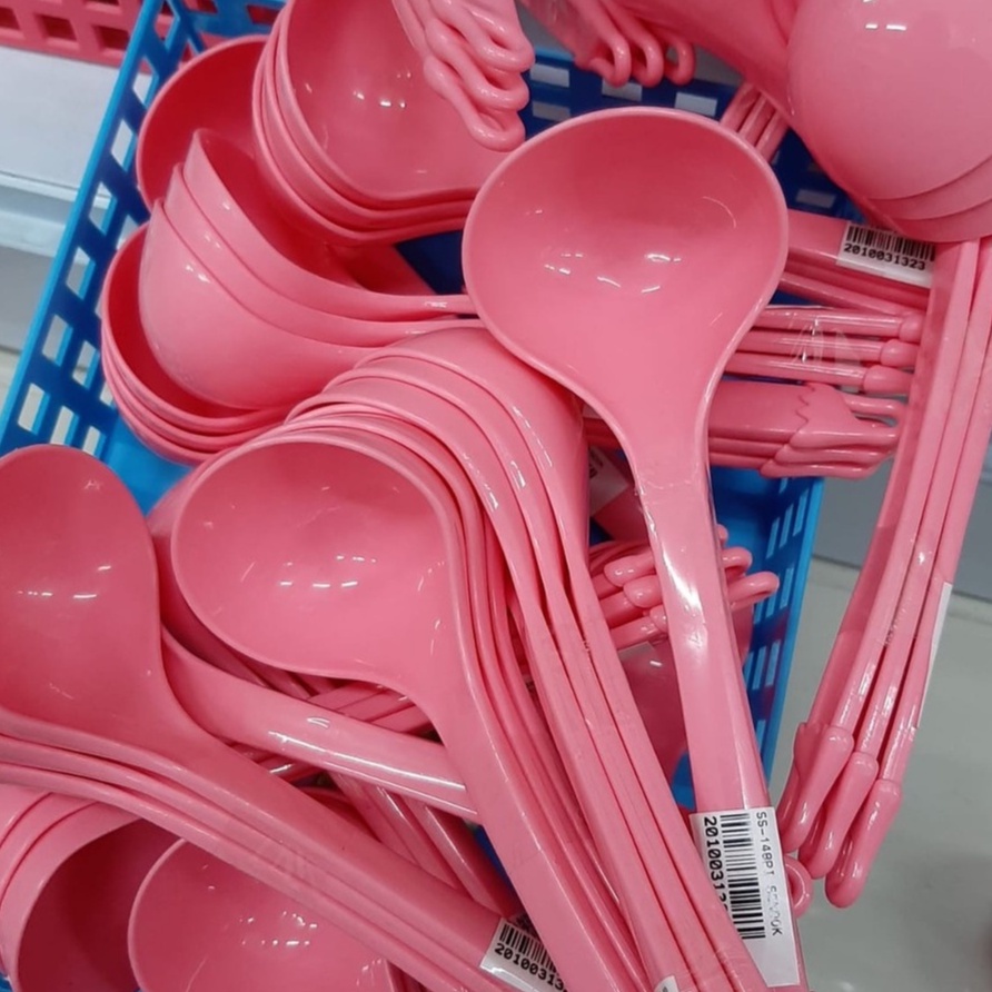 Sendok Soup Pink Golden Lemon Plastik Centong SS-148/SS-147