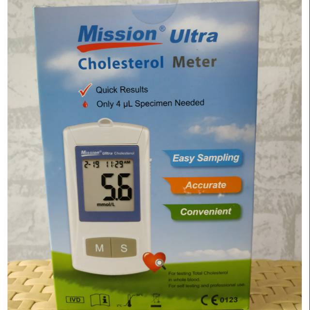 ALAT CEK CHOLESTEROL MISSION ULTRA / CHOLESTEROL METER MISSION ULTRA / ALAT CEK KOLESTEROL