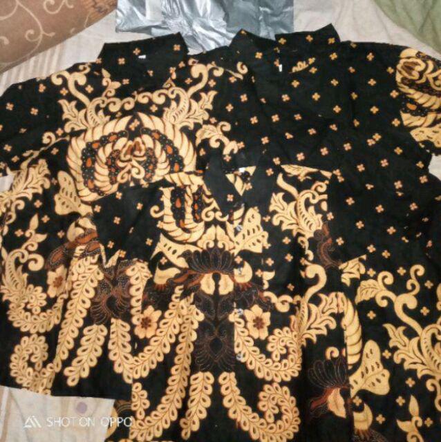 Batik Couple Keluarga Sania Ruffle Ori Ndoro Jowi Dnt Motif Gurita Sogan