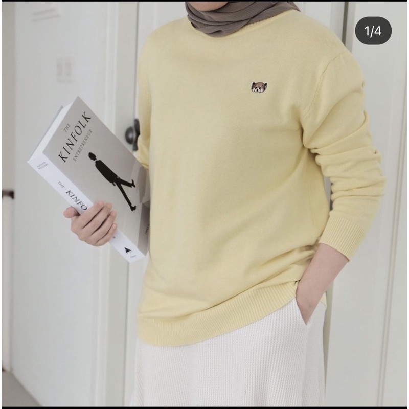 Ponya Sweater Buttermilk (Ready) by hijab nueta