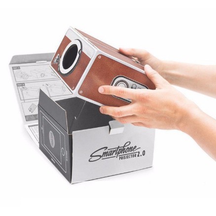 Proyektor HP Smartphone Portabel Cardboard 2.0 Presentasi Proyektor Portable Proyektor Karton