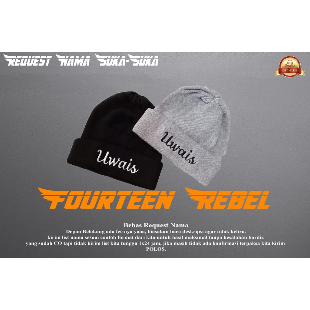 Kupluk Anak Gratis Bordir Nama Suka-Suka