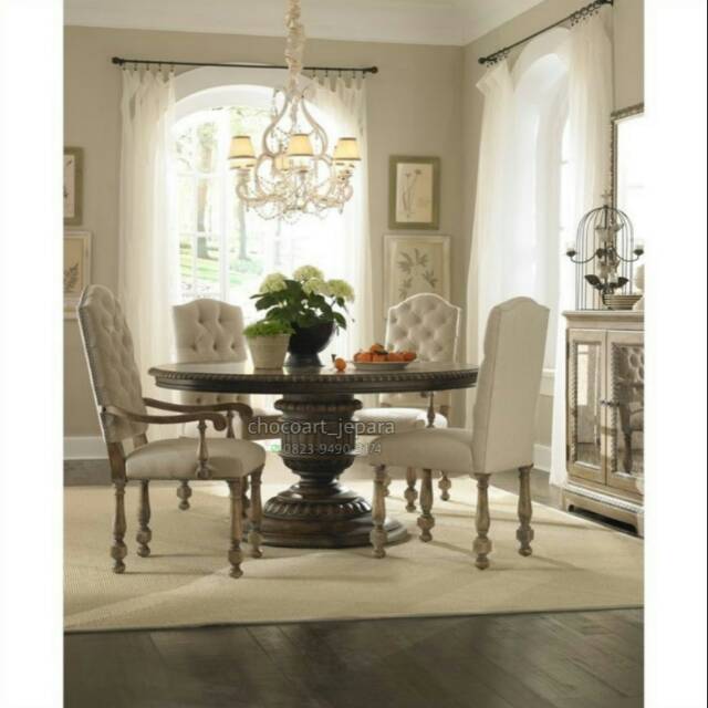Set meja makan kursi sofa ( 4 kursi )