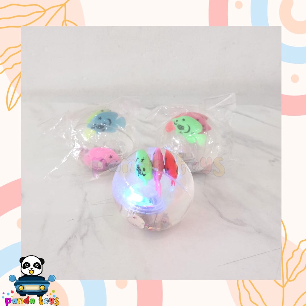PANDA TOYS SEMARANG MAINAN BOLA BEKEL IKAN LAMPU