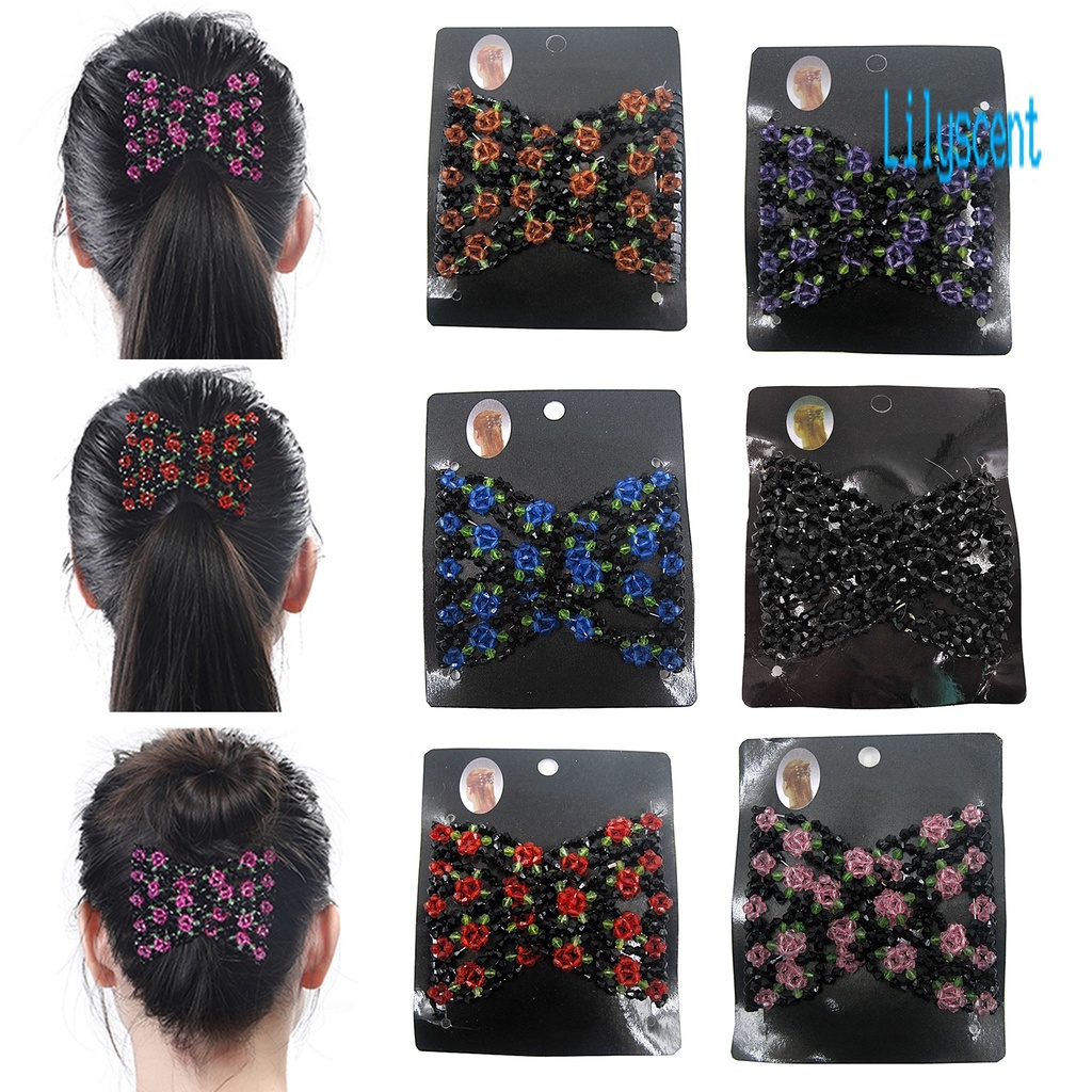 Lily Jepit Rambut Multi Claws Elegan Bentuk Bunga Bahan Besi Untuk Wanita