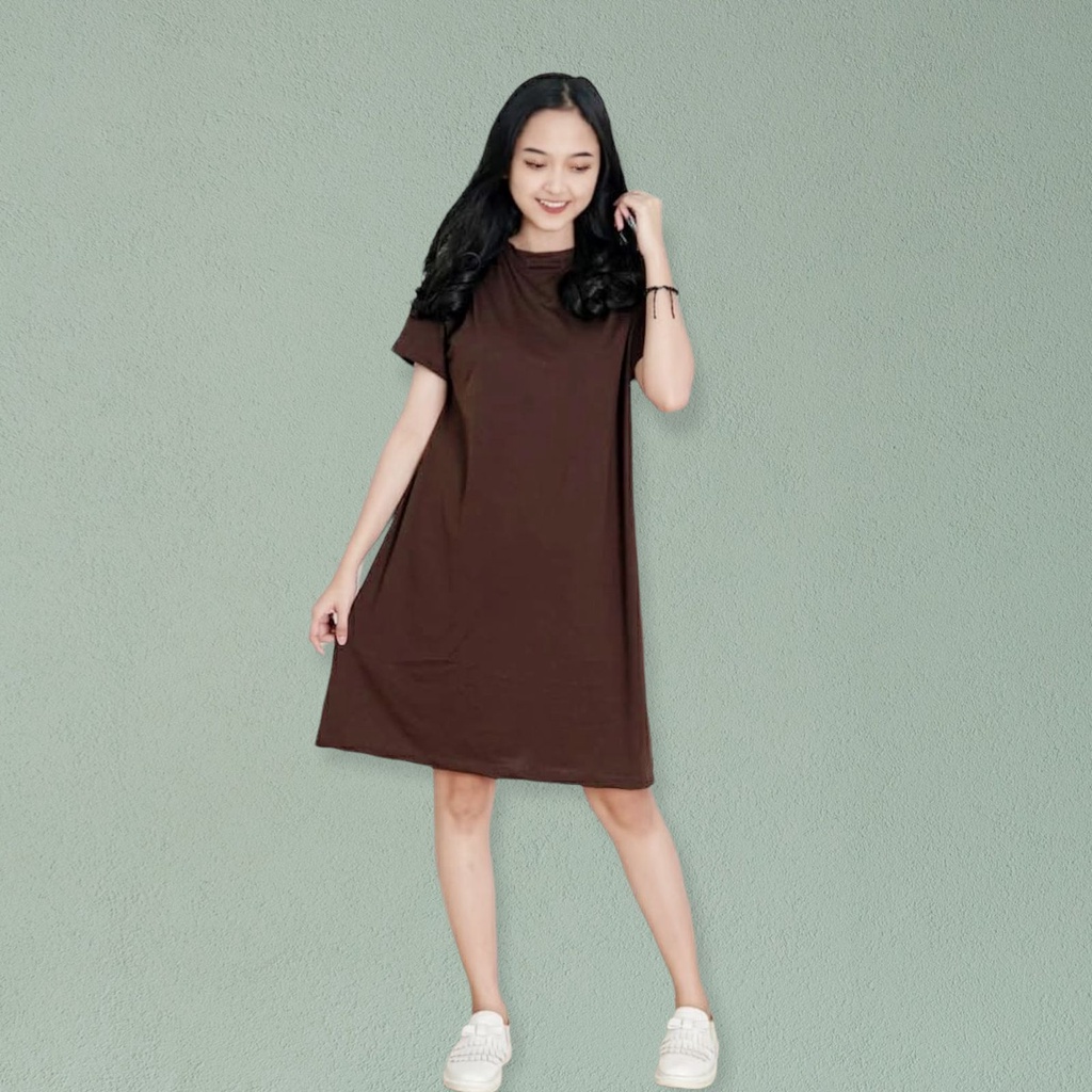 Tq88indonesia Baju Dress Wanita Terbaru / MILEY SPANDEK DRESS / Dress Kaos  Terbaru