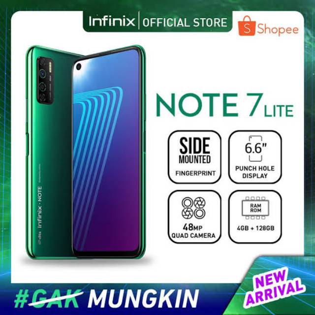 INFINIX NOTE 7 LITE 4/128GB GARAMSI RESMI