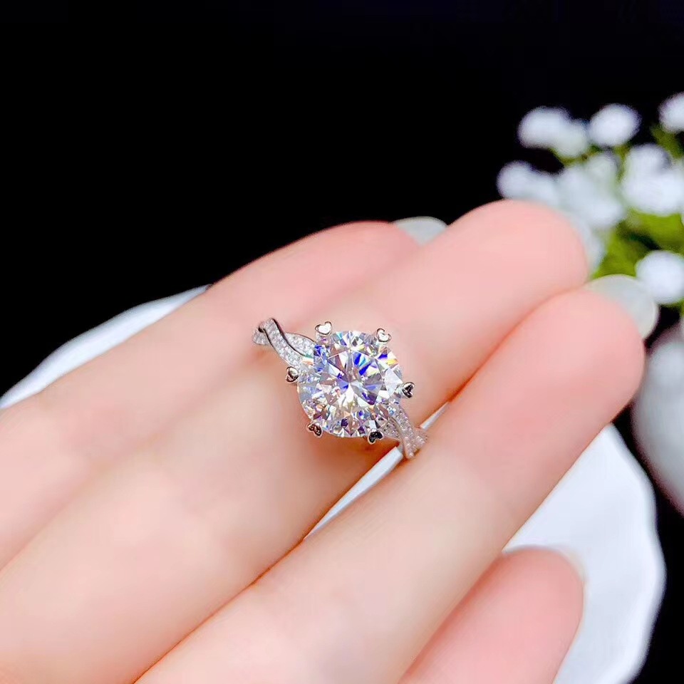 Cincin Berlian Salib Sederhana Wanita 925 Perak