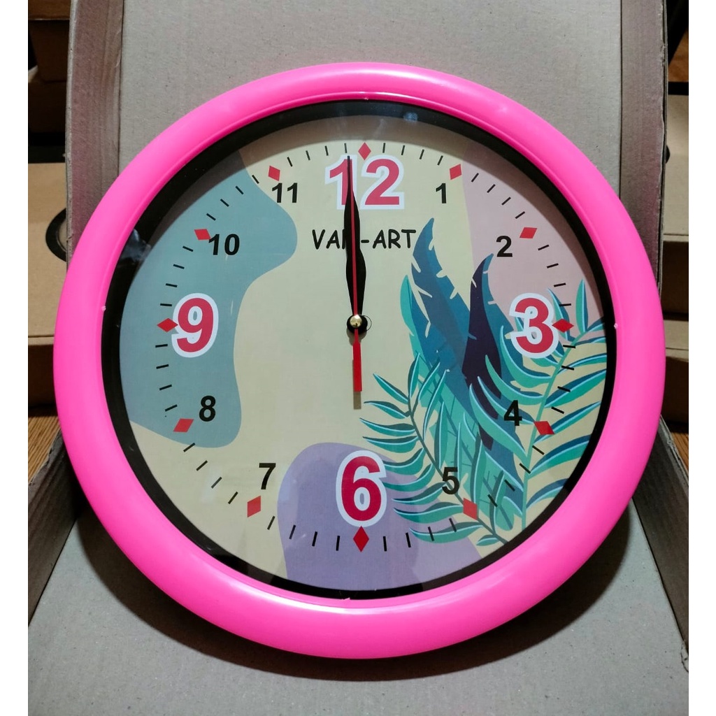 HOKO Jam Dinding Unik Motif Karakter / Jam Dinding Analog Polos Diameter 27cm / Wall Clock-VA TP