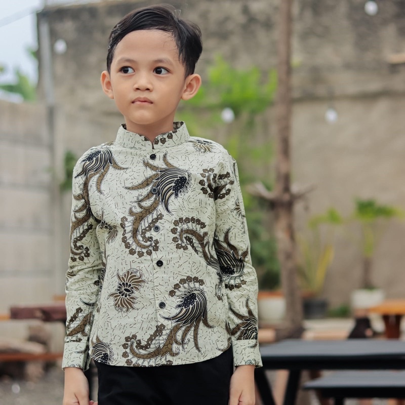 BatikBule Kemeja batik slimfit anak anak motif casual keren promo