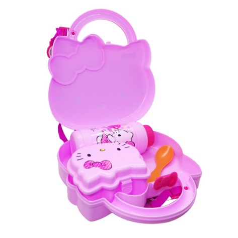 Tempat Bekal Makan Set Hello Kitty Summer Cupid School Box Plus Tali