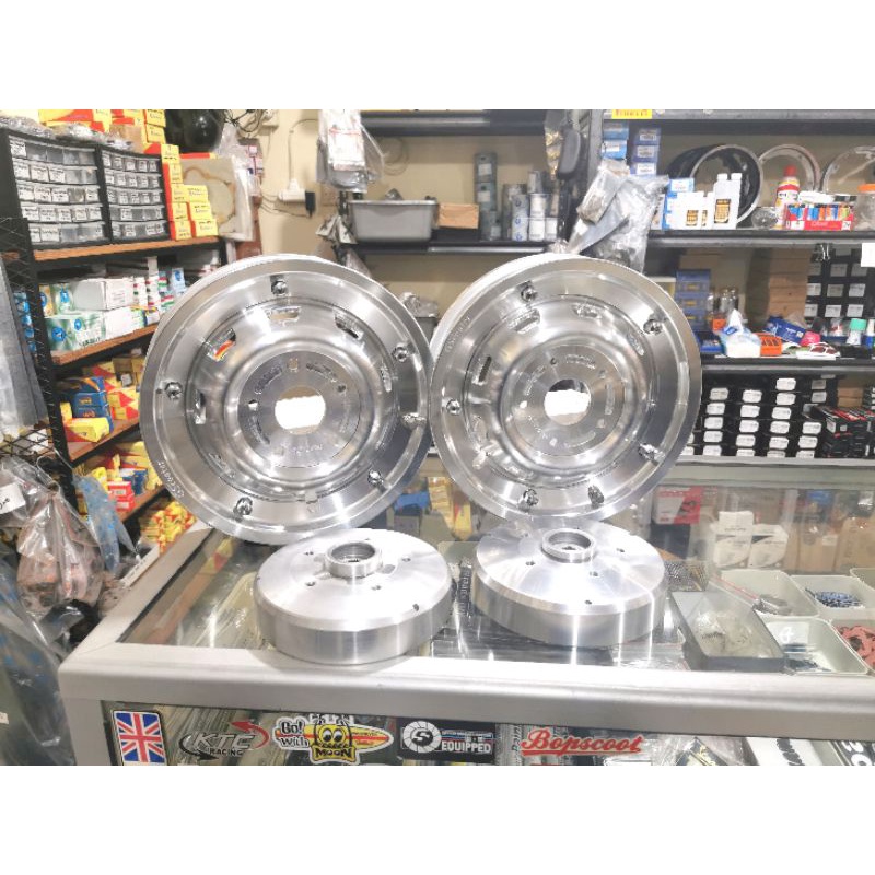 Velg Tubeless Ufo Rally GS GScooter polish Ring 10 Set Tromol Adaptor Vespa Super sprint PS PXE