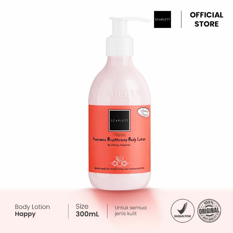❤ Inmybeauty ❤ SCARLETT WHITENING Body lotion scarlet Happy / Body scrub / Handbody / memutihkan kul