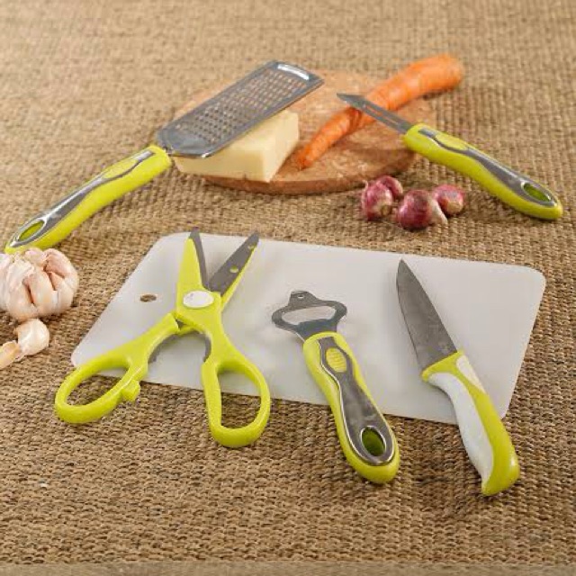 Pisau set parutan keju gunting dll