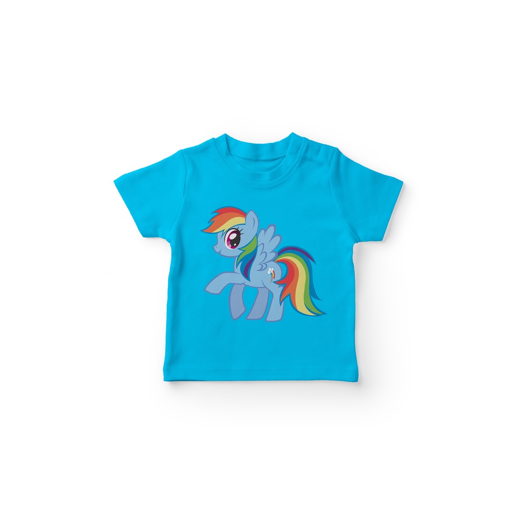 GKAPLP2175 Kaos Anak Perempuan Unisex Karakter Little Pony Rainbow Dash Baju Anak Lengan Pendek Comb
