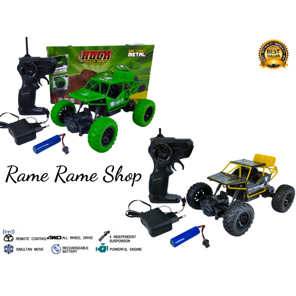 Mainan Mobil Offroad 4x4 Remote Control Rock Crawler HEROES AVENGER