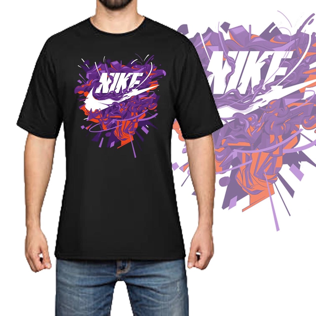 New Baju Kaos Pria NIKE UNGU Baju Distro Kaos Gambar Printing Kaos Pria Dewasa